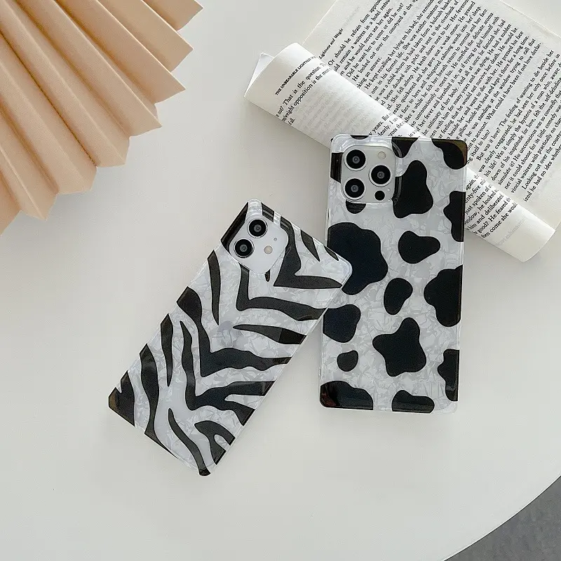 Hot Selling Animal Zebra And Cow Skin Printed IMD Soft TPU Phone Case For Iphone 13 12 Factory Price New Fashion Phone Bag