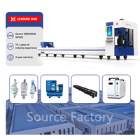 Machine de découpe de tubes laser à fibre de haute précision Linghan, commande CNC, certifiée CE FCC pour tubes métalliques/acier