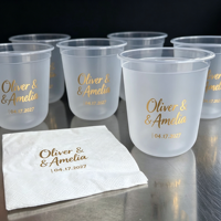 Gobelet en plastique PP dépoli en forme de U de 12 oz avec logo personnalisé, 500 ml, 700 ml, jetable, finition mate, pour mariage, banquet, fête, thé Boba