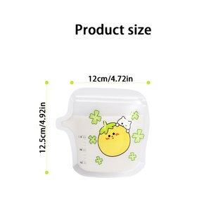 Sacs de conservation du lait maternel réutilisables personnalisés en HDPE de qualité alimentaire sans BPA, 120 ml, double fermeture éclair, avec logo (<span class=keywords><strong>Lansinoh</strong></span>) - Product Image 2