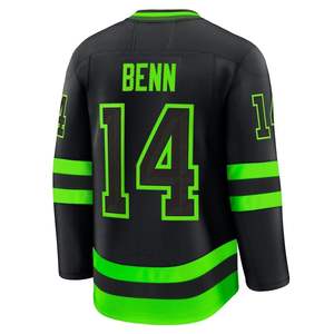 Maillot de hockey sur glace unisexe Dallas cousu # 96 Mikko Rantanen # 14 <span class=keywords><strong>Jamie</strong></span> Benn # 91 Tyler Seguin # 21 Jason Robertson Polyester/Coton - Product Image 3