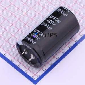 ตัวเก็บประจุอิเล็กโทรไลต์อะลูมิเนียมแบบ Snap-in รุ่น KN102M40035*60A ชนิด Through hole (THT) ขนาด D35xL60 มม. 1000uF 20% 400V 10 มม. - Product Image 1