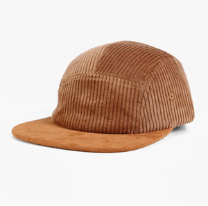 Retro Style Corduroy Baseball Cap Block <b>Flat</b> Brim Casual Streetwear <b>Hat</b> - Product Image 3