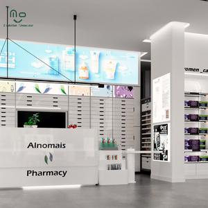 Étagères de pharmacie en bois avec éclairage LED pour présentation en magasin médical - Présentoir de vente au détail écologique - Meilleures ventes - Product Image 6
