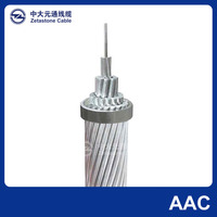 Cables AAC trenzados concéntricamente de calidad, conductores duros, todos los cables conductores de aluminio para transmisión aérea