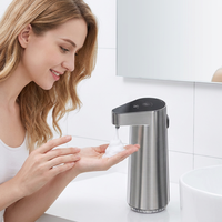 Distributeur de Savon Automatique Commercial 2026 CE à Fixation Murale en Acier Inoxydable avec Capteur, Alimenté par Piles, pour Hôtels, Foyers et Bureaux