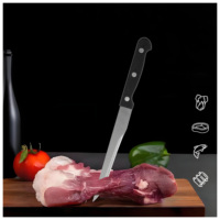 Ensemble de couteaux de cuisine en promotion - Couteau de chef en acier inoxydable pour trancher la viande, couteau à pain pour boulangerie, éplucheur pour fruits. Poignée en PP durable