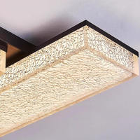 Plafonnier LED encastré moderne en cristal K9 doré de luxe, à intensité variable, IP44 AC, pour salon, salle de bain, bureau à domicile