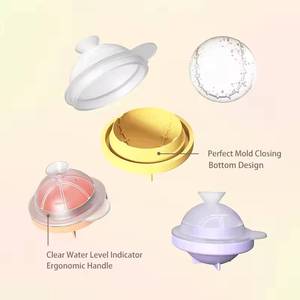 Food-grade Eco-friendly Reusable <b>Silicone</b> Whiskey Ball Household Ice <b>Tray</b> Mold With Lid - Product Image 3
