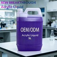 Vente en gros de liquide acrylique pour ongles EMA 5L, liquide pour poudre acrylique pour ongles, personnalisation de la marque privée disponible