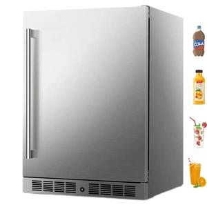 Réfrigérateur à boissons électrique haut de gamme NUELEAD pour hôtel, en acier inoxydable avec porte en verre, R600A, 130-140L - Product Image 6