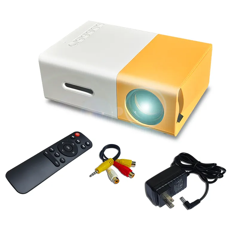 YG300 Mini Proyector LCD Cine en casa al aire libre Led Altavoces incorporados Hitoritabi Proyector con Wifi y Bluetooth
