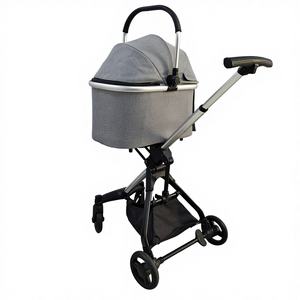Promotion : Poussette pour <span class=keywords><strong>chien</strong></span> <span class=keywords><strong>de</strong></span> voyage d'extérieur Mamago S700 <span class=keywords><strong>en</strong></span> tissu Oxford gris, chariot portable 4 roues <span class=keywords><strong>en</strong></span> alliage d'aluminium, séparable, direct usine - Product Image 3