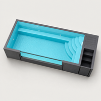 Nouvelle conception de piscine de nage hors sol de luxe de grande taille pour l'extérieur, jacuzzi, maison préfabriquée en fibre de verre, conteneur d'expédition, piscine de 40 pieds