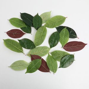 Nhân tạo mộc lan lá Halloween thu hoạch lễ hội trang trí nội thất đục PU lá Phụ kiện lá mô phỏng mộc lan - Product Image 2