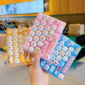 Silicone Mini <b>Keyboard</b> Fidget Toy Cute Animal Squishy Stress Relief Sensory Squeeze Toy <b>for</b> Kids - Product Image 1