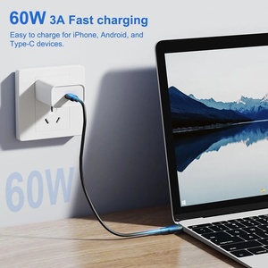 MagiicFiber PD60W <span class=keywords><strong>Câble</strong></span> USB C Type C <span class=keywords><strong>5</strong></span> <span class=keywords><strong>1</strong></span> Ensemble de boîtier de charge Adaptateur USB pour iPhone 14 Pro Max pour Samsung S23 Tresse Charge rapide - Product Image 2