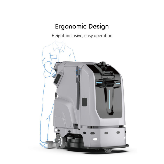 Autonomous Sweeper Service Robot-Industrial & Commercial Cleaning Robot with Laser Navigation Auto Charge 4-Hour Runtime
