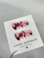 Faux ongles en acrylique en gros pour salon de manucure, usage professionnel, design personnalisé, faits à la main, couverture complète