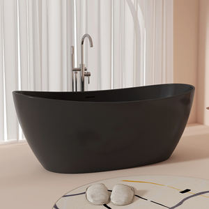 จัดส่งฟรีพื้นผิวที่เป็นของแข็งอ่างอาบน้ำสีดำด้านสำหรับผู้ใหญ่ - Product Image 5