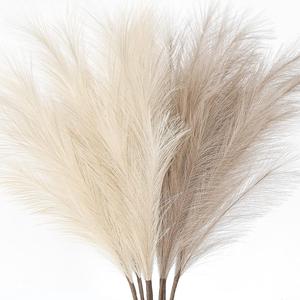 Lot de 10 herbes de la pampa artificielles moelleuses de 55 cm – Décoration bohème pour mariage, fête, maison et vitrine - Product Image 1