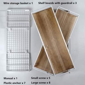 Étagères murales multifonctionnelles flottantes en fer blanc, doublement sculptées, style ferme, pour rangement d'épices, salle de bain, salon, garage, bijoux - Product Image 6