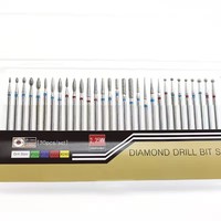 Lot de 30 embouts de ponçage pour manucure, fraises diamantées rotatives électriques pour pédicure, manucure, limes à cuticules