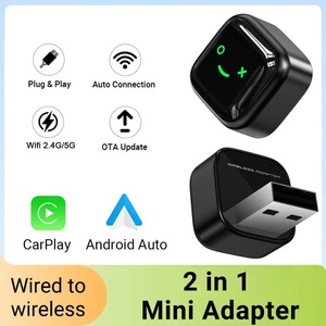 Adaptateur USB sans fil CarPlay et Android Auto Mini Glossy Shell KM12 convertit l'interface filaire en sans fil pour les appareils Apple - Product Image 2