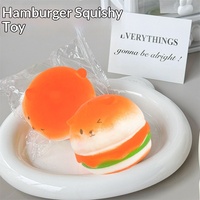 Bestseller Gummi-Hamburger Squishy Stressabbau-Gadget Realistisches Lebensmittel-Spielzeug Quetschpuppe Büro-Dekoration Entspannungsspielzeug für Mädchen und Jungen