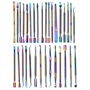 Pousse-cuticules double face en acier inoxydable couleur titane Jany pour le retrait des ongles et le nettoyage des cuticules - Product Image 4