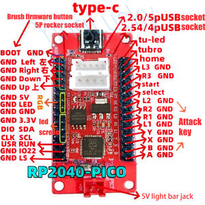 Controller Joystick Arcade USB Zero Delay Raspberry <span class=keywords><strong>Pi</strong></span> Pico per PC/PS4/Switch, Encoder per Giochi DIY Yinglucky Y-1130 in Inglese - Product Image 6