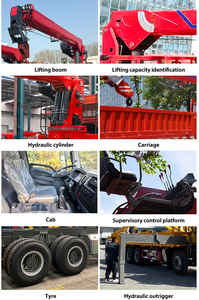 8 טון 12 טון מטען הידראולי שטוח משאית רכוב עגורנים למכירה - Product Image 5