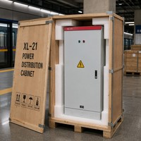 Armoire électrique intérieure personnalisée XL-21 400V 15kA triphasée 4 fils, thermolaquée pour panneau de commande de machines de convoyage
