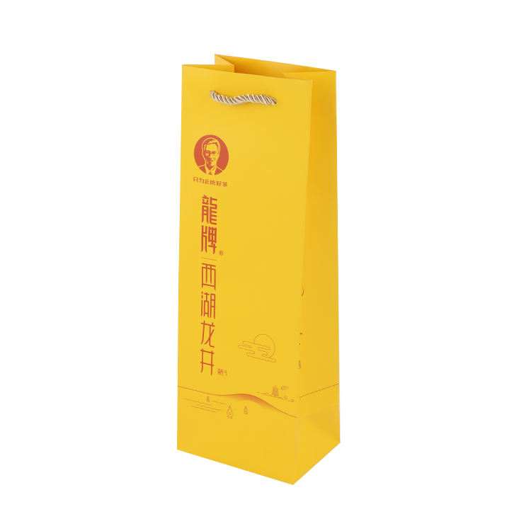 professional custom print logo food packaging shopping carrier bag with twisted handle