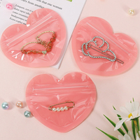 Bolsa de embalaje transparente de joyería pequeña con cierre de cremallera de Pvc transparente reutilizable al por mayor para almacenamiento de accesorios de pendientes
