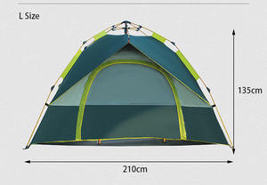 Nouvelle tente automatique <span class=keywords><strong>pop</strong></span>-up portable <span class=keywords><strong>LA</strong></span> 2026 personnalisée pour 2-3/3-4 personnes, en tissu Oxford imperméable, idéale pour le camping en extérieur - Product Image 2