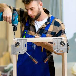 ตัวหนีบไม้แบบหนัก 90 <span class=keywords><strong>องศา</strong></span> สแตนเลสสตีล ป้องกันสนิม อลูมิเนียมอัลลอยด์ เครื่องมือช่วยเชื่อม DIY สำหรับ<span class=keywords><strong>งาน</strong></span>ช่างไม้/<span class=keywords><strong>งาน</strong></span>โลหะ - Product Image 4