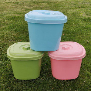 กล่องเก็บข้าวทรงสี่เหลี่ยมผืนผ้า ฝาปิดแบบผสมสี สำหรับใช้ในครัวเรือน - Product Image 1