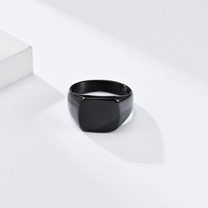 Titanium Steel Square <b>Ring</b> For Men Geometric Design Stainless Steel Index Finger <b>Ring</b> Gift Jewelry - Product Image 4