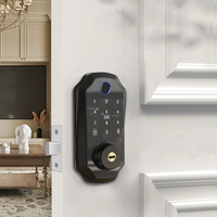 Serrure de porte intelligente sans clé, numérique, biométrique, avec clavier tactile, mot de passe, empreinte digitale, déverrouillage par téléphone, application Tuya