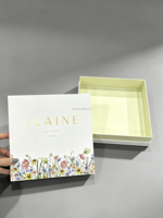 Boîte cadeau en chocolat personnalisée avec logo imprimé et gaufré, doublure en mousse, pelliculage mat, fermeture magnétique - Structure base-couvercle