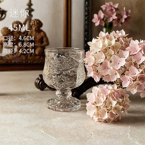 Vaso <span class=keywords><strong>de</strong></span> Tequila/Cherry Pequeño con Relieve, Vaso Vintage con Tallo, <span class=keywords><strong>Copa</strong></span> <span class=keywords><strong>de</strong></span> Agua, Venta al Por Mayor - Product Image 1
