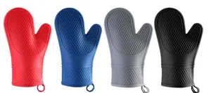 Silicone Gloves Food Grade Oven Mitts For Kitchen Cooking Baking Grilling Frying BBQ Oven Pot Holder