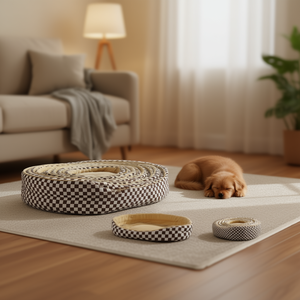 Set Cuccia per Animali Yommy 10 Pezzi 68x58x16cm Design a Scacchi per Cani e Gatti - Product Image 3