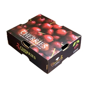 Caja de Regalo Personalizada para Cerezas, 5lb 1lb 2lb, con Asa de Papel para Transporte, Empaque para Frutas - Product Image 1