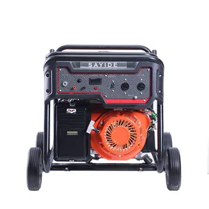 New Style 12kw single phase small open frame gasoline generator set for home with wheels