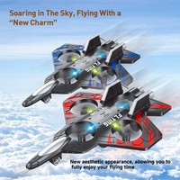 2.4G RC Avion Fighter Jouet Mousse Télécommande Stunt Fighter Avion Auto Hover Mode Sans Tête Flip Quadcopter avec Lumières LED