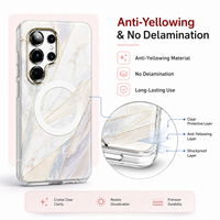 NUEVA Funda Magnética Antigolpes para S Ultra, Diseño de Mármol, TPU+PC, con Protección de Amortiguación de Aire, OEM ODM