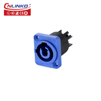 Connecteur de câble d'alimentation Powercon M24 bleu série YF mâle/femelle à 3 broches, indice de protection IP68, 20A 500V, certifié CUL, à insertion rapide