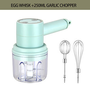 Mini picadora de carne de verduras y ajo recargable inalámbrica, licuadora eléctrica de mano, batidor de huevos con autocontrol de 3 velocidades - Product Image 2